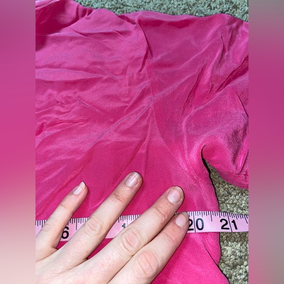 Vintage SILK Pink Blouse - Picture 7 of 7